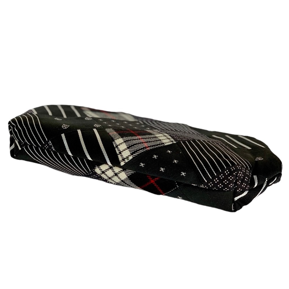 J. Crew Silk & Wool Patchwork Tie Clutch Bag NWT - Picture 6 of 9